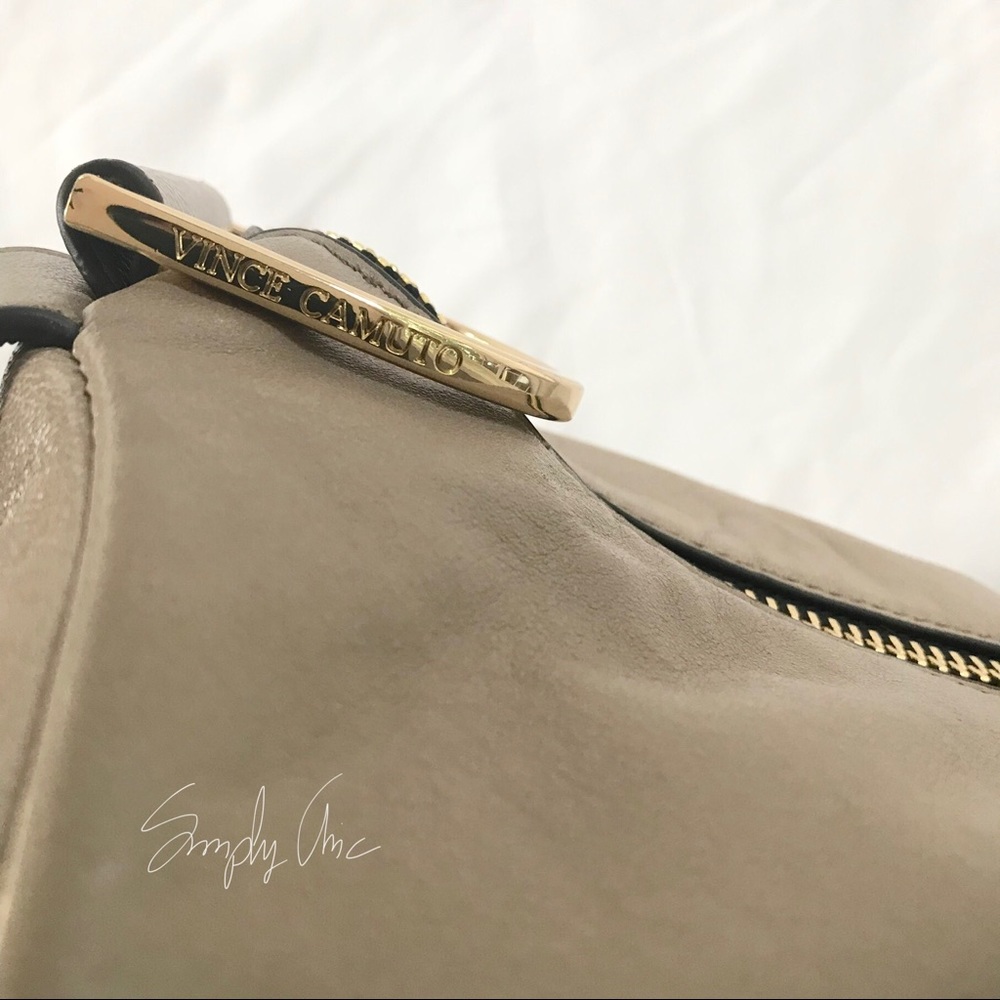 New Vince Camuto Leather Alder Backpack taupe - Picture 6 of 8